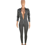 STRIPED CASUAL JUMPSUIT