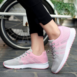 Sport Women Cushion Sports Shoes Outdoor Breathable Rose Mesh Sneakers