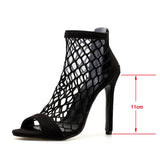 Women's Shoes Sexy High Heels Mesh Peep Toe Sandals