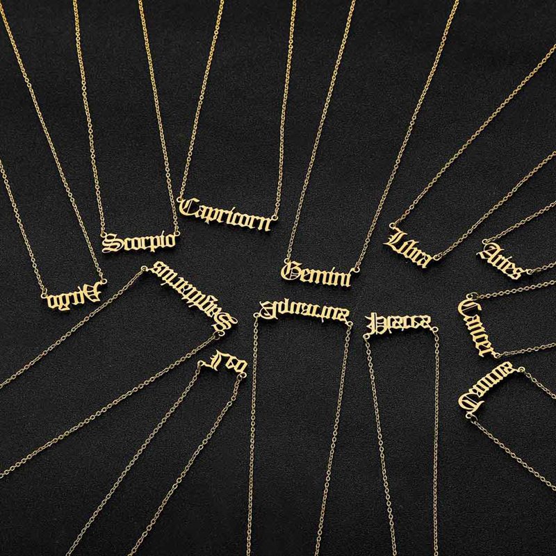 ZODIAC LETTER PENDENT NECKLACE