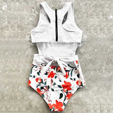 Back Zipper Swimming Solid Color One Piece Jumpsuit