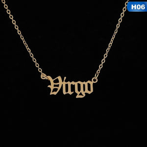 ZODIAC LETTER PENDENT NECKLACE