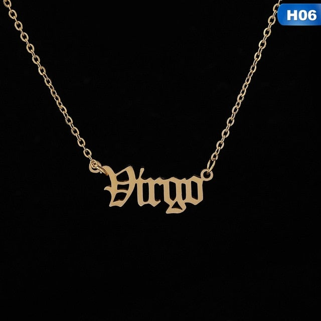 ZODIAC LETTER PENDENT NECKLACE