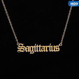 ZODIAC LETTER PENDENT NECKLACE