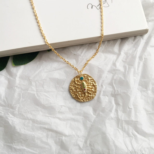 Artilady 12 Zodiac Necklace Pendant necklace