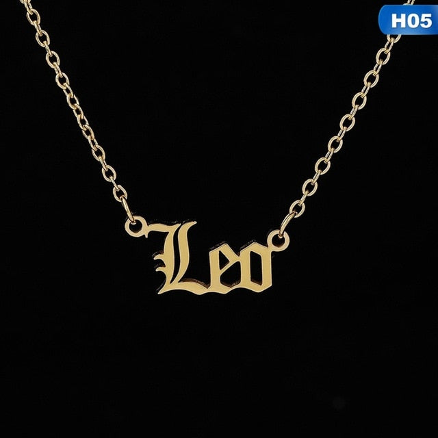 ZODIAC LETTER PENDENT NECKLACE