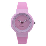Silicone Band Analog Quartz Round Wrist Watch