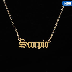 ZODIAC LETTER PENDENT NECKLACE