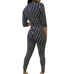 STRIPED CASUAL JUMPSUIT