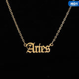 ZODIAC LETTER PENDENT NECKLACE