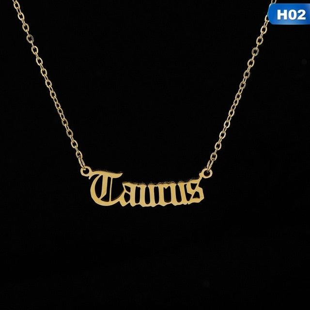 ZODIAC LETTER PENDENT NECKLACE