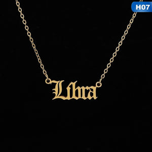 ZODIAC LETTER PENDENT NECKLACE