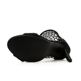 Women's Shoes Sexy High Heels Mesh Peep Toe Sandals