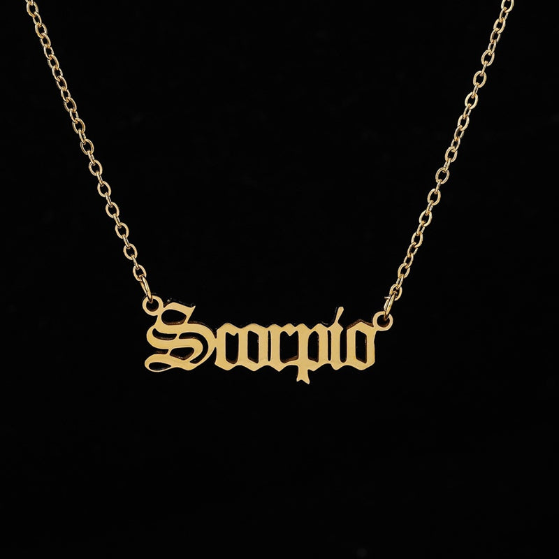 ZODIAC LETTER PENDENT NECKLACE