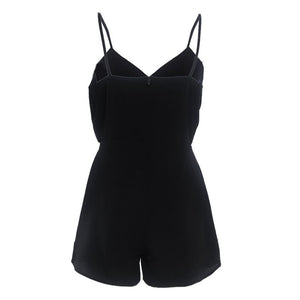 Summer Women V-Neck Rompers Sexy Club Solid Elegant Bodycon Jumpsuit Playsuit Romper