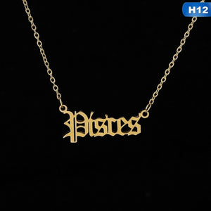 ZODIAC LETTER PENDENT NECKLACE